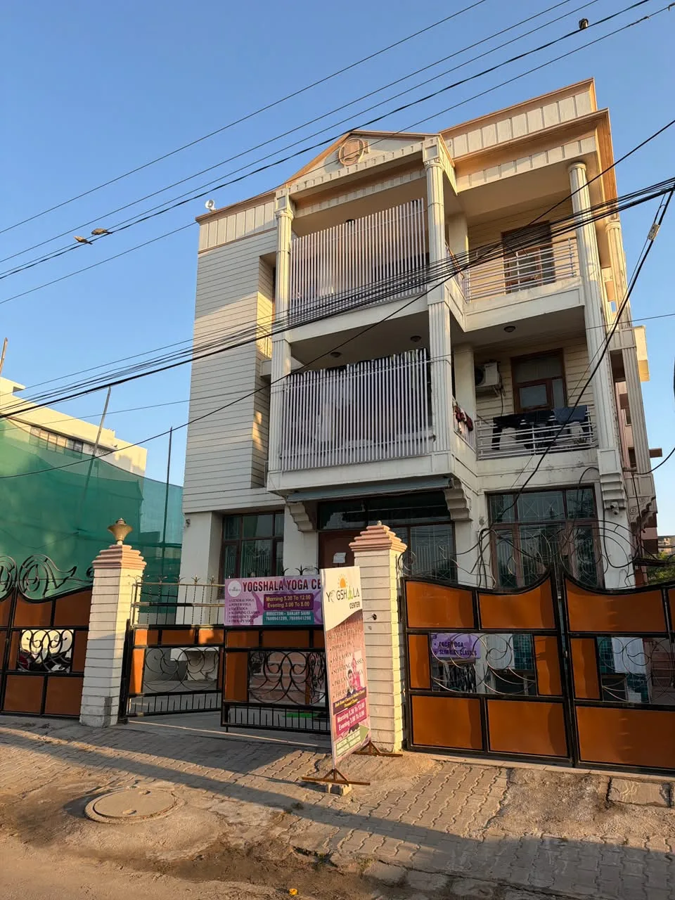 The exterior of the Yogshala studio in Jaipur